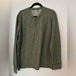 Treasure & Bond Forest Green Long Sleeve Henley